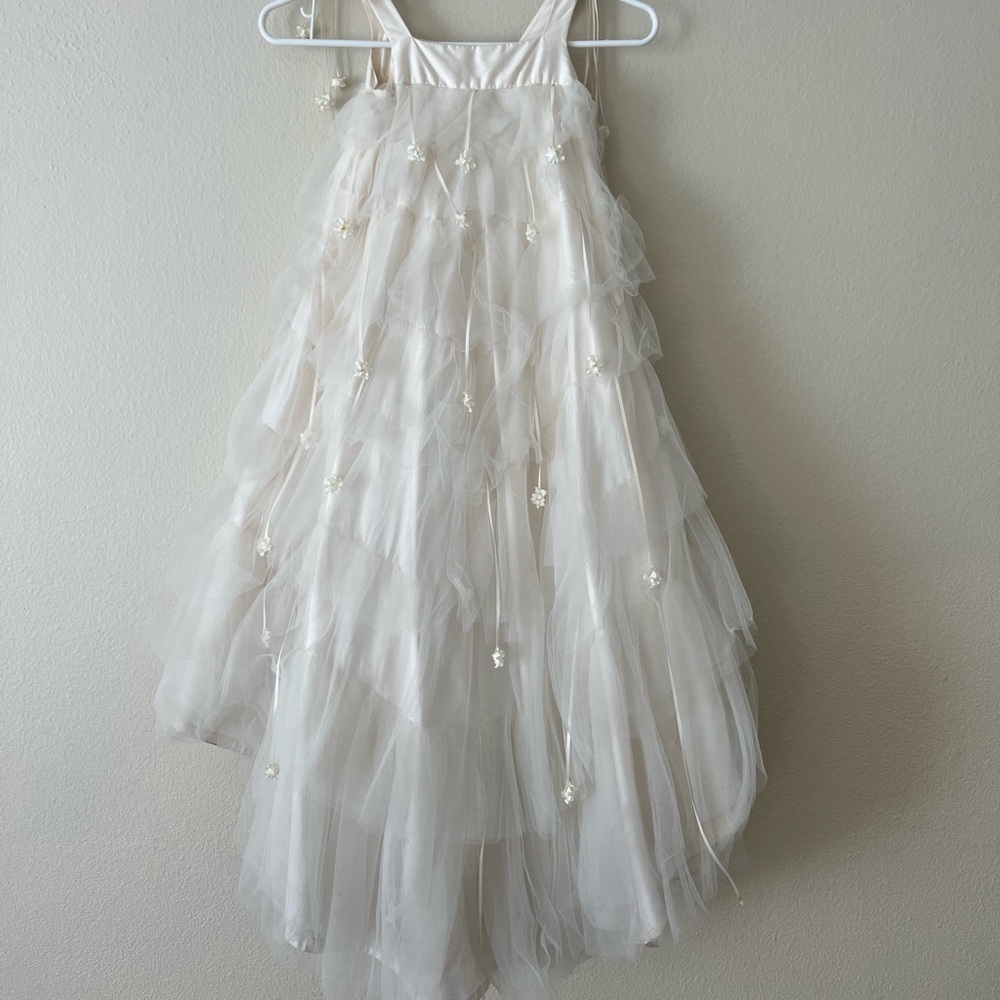 Vintage Flower Girl Tulle Layered Dress